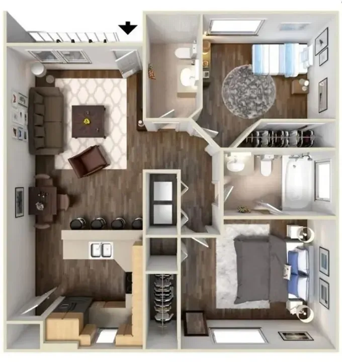 2 Bed 1 Bath Modern Contemporary Residence in Coeur d Alene, ID - 3
