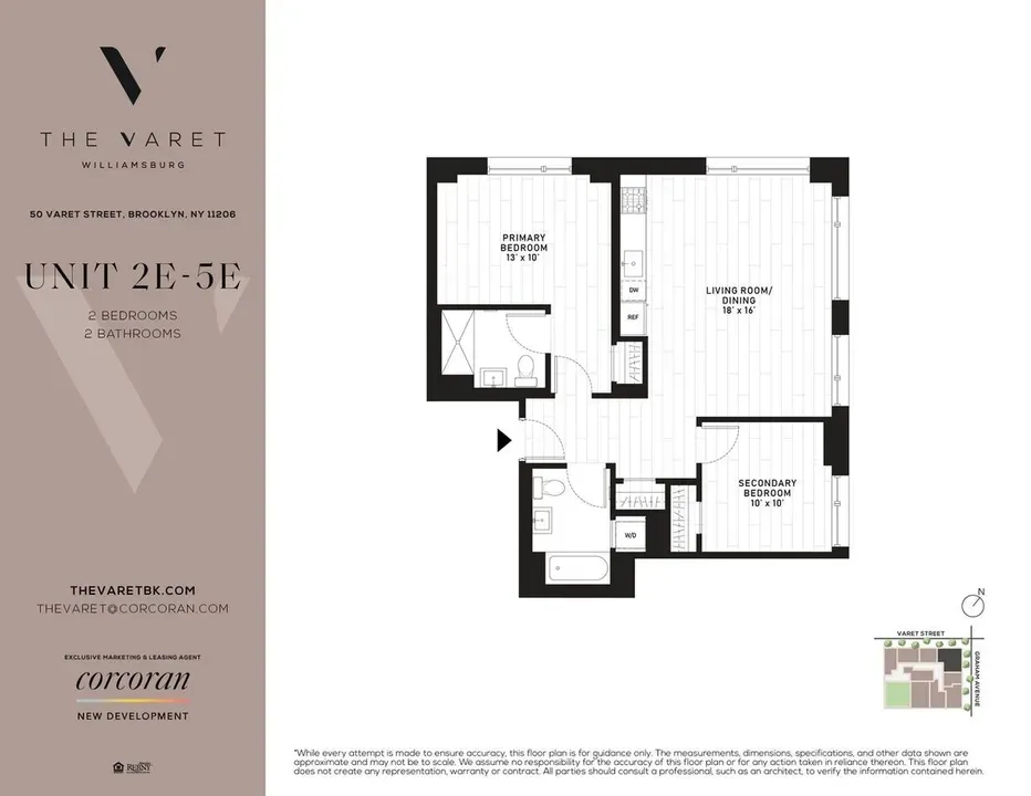 2 Bed 2 Bath Contemporary High-Rise Condo in Brooklyn, NY